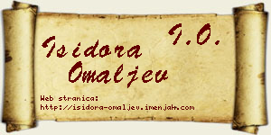 Isidora Omaljev vizit kartica